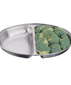 Olympia Oval Vegetable Dish Two Compartments 252mm (P185)