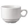 Churchill Plain Whiteware Stacking Nova Tea Cups 212ml (Pack of 24) (P271)