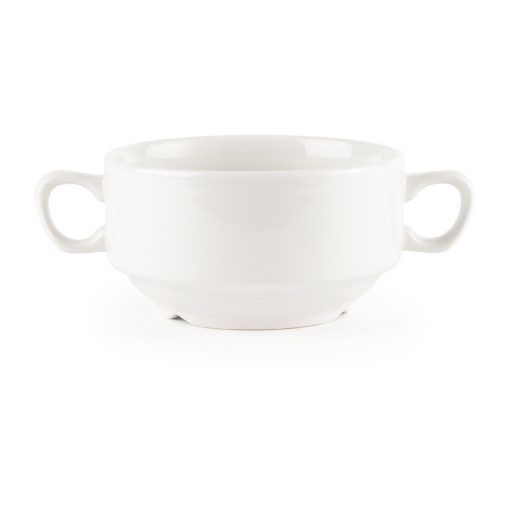 Churchill Whiteware Handled Soup Bowls 398ml (Pack of 24) (P283)