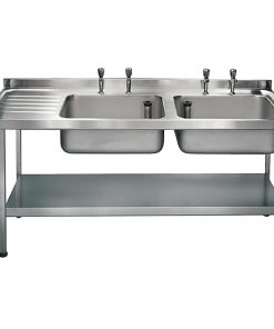 Franke Sissons Self Assembly Stainless Steel Double Sink Left Hand Drainer 1800x650mm (P372)