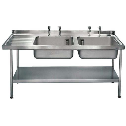 Franke Sissons Self Assembly Stainless Steel Double Sink Left Hand Drainer 1800x650mm (P372)