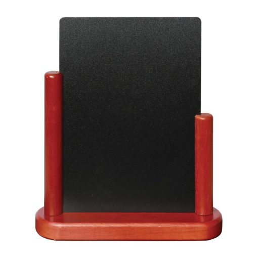 Securit Half Frame Table Top Blackboard 280mm x 200mm Mahogany (P486)