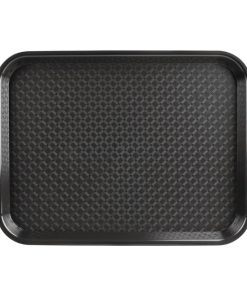 Kristallon Medium Polypropylene Fast Food Tray Black 415mm (P501)