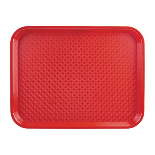 Kristallon Medium Polypropylene Fast Food Tray Red 415mm (P504)