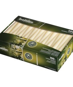 Tapered Ivory 10inch Candles (Pack of 100) (P962)