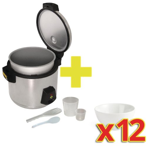 Special Offer Buffalo Rice Cooker with 12x Olympia Bowls (S139)