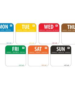 Vogue Removable Day of the Week Labels (Pack of 7000) (S151)
