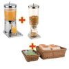 APS Breakfast Service Set with Cereal Dispenser, Juice Dispenser and Baskets (S957)