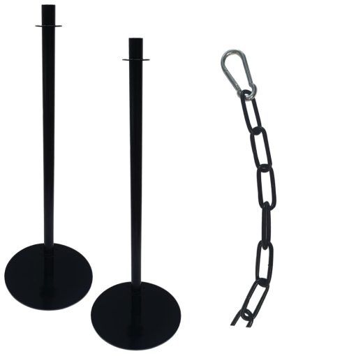 Special Offer Bolero 1.5m Black-Plated Barrier Chain and Barrier Posts (SA544)