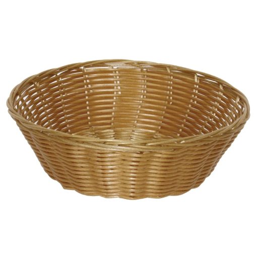 Poly Wicker Round Food Basket (Pack of 6) (T363)