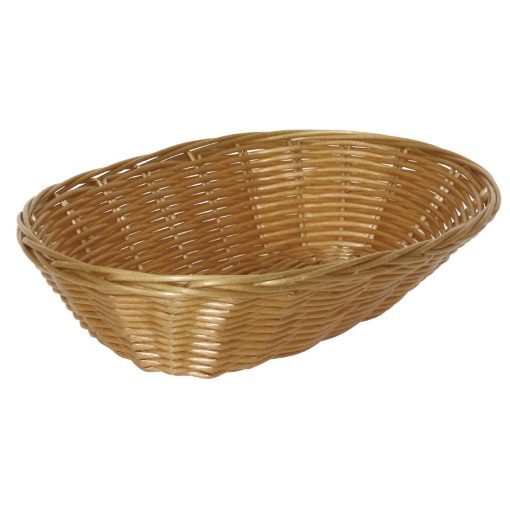 Poly Wicker Oval Food Basket (Pack of 6) (T364)