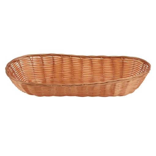 Poly Wicker Large Baguette Basket (Pack of 6) (T366)