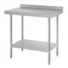 Vogue Stainless Steel Prep Table with Upstand 900mm (T380)