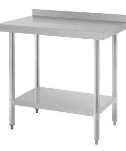 Vogue Stainless Steel Prep Table with Upstand 900mm (T380)