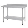 Vogue Stainless Steel Prep Table with Upstand 1200mm (T381)