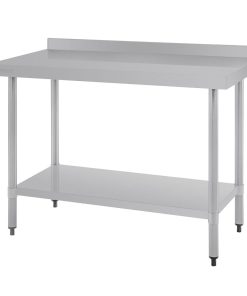 Vogue Stainless Steel Prep Table with Upstand 1200mm (T381)