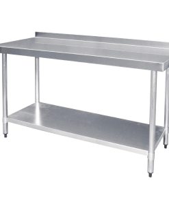 Vogue Stainless Steel Prep Table with Upstand 1800mm (T383)