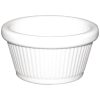 Kristallon Melamine Fluted Ramekins White 89mm (Pack of 12) (T839)