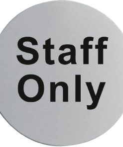Stainless Steel Door Sign - Staff Only (U060)