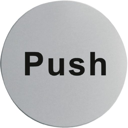 Stainless Steel Door Sign - Push (U063)