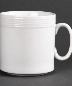 Olympia Linear Mugs 220ml 8oz (Pack of 12) (U088)