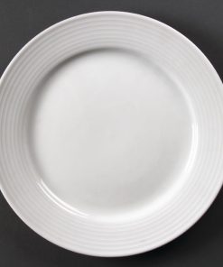 Olympia Linear Wide Rimmed Plates 250mm (Pack of 12) (U091)