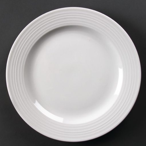 Olympia Linear Wide Rimmed Plates 310mm (Pack of 6) (U092)