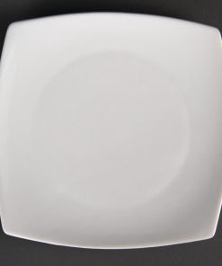 Olympia Whiteware Rounded Square Plates 185mm (Pack of 12) (U169)