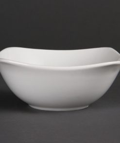 Olympia Whiteware Rounded Square Bowls 140mm (Pack of 12) (U173)