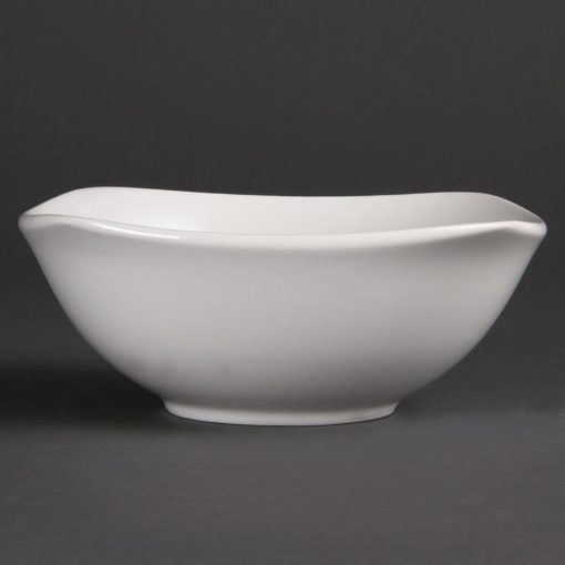 Olympia Whiteware Rounded Square Bowls 180mm (Pack of 12) (U174)