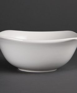Olympia Whiteware Rounded Square Bowls 220mm (Pack of 12) (U175)