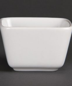 Olympia Whiteware Tall Square Mini Dishes 75mm (Pack of 12) (U178)