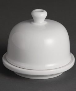 Olympia Whiteware Butter Dish with Cloche 50ml 1.8oz (Pack of 6) (U184)