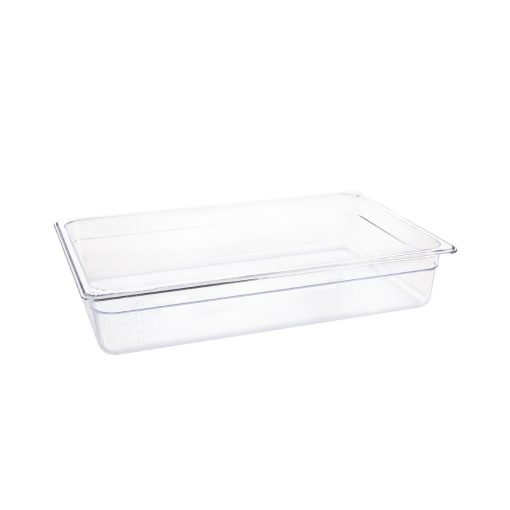 Vogue Polycarbonate 1/1 Gastronorm Container 100mm Clear (U225)
