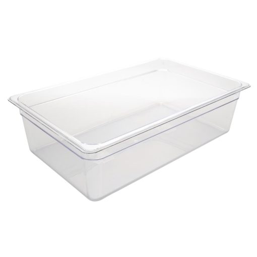 Vogue Polycarbonate 1/1 Gastronorm Container 150mm Clear (U226)