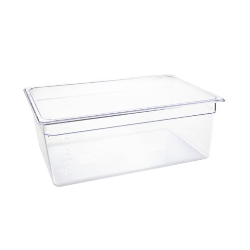 Vogue Polycarbonate 1/1 Gastronorm Container 200mm Clear (U227)
