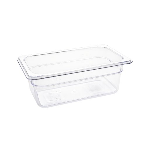 Vogue Polycarbonate 1/4 Gastronorm Container 100mm Clear (U237)