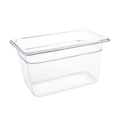 Vogue Polycarbonate 1/4 Gastronorm Container 150mm Clear (U238)