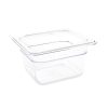 Vogue Polycarbonate 1/6 Gastronorm Container 100mm Clear (U240)