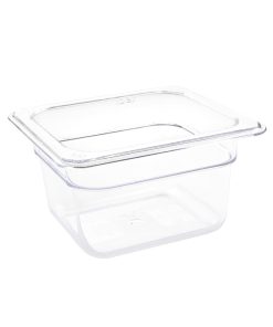 Vogue Polycarbonate 1/6 Gastronorm Container 100mm Clear (U240)