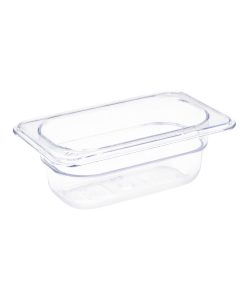 Vogue Polycarbonate 1/9 Gastronorm Container 65mm Clear (U242)