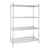 Vogue 4 Tier Wire Shelving Kit 1220x610mm (U257)