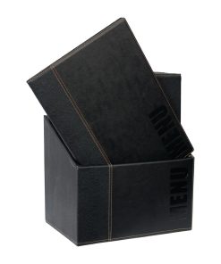 Securit Contemporary Menu Covers and Storage Box A4 Black (Pack of 20) (U266)