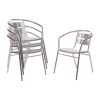 Bolero Aluminium Stacking Chairs (Pack of 4) (U419)