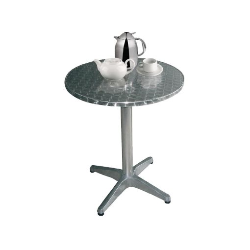 Bolero Round Bistro Table Stainless Steel 800mm (U426)