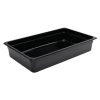 Vogue Polycarbonate 1/1 Gastronorm Container 100mm Black (U455)