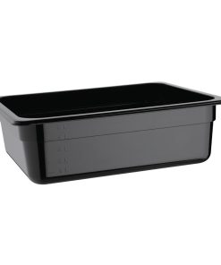 Vogue Polycarbonate 1/2 Gastronorm Container 100mm Black (U459)