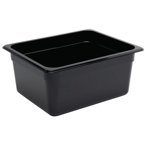 Vogue Polycarbonate 1/2 Gastronorm Container 150mm Black (U460)