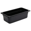 Vogue Polycarbonate 1/3 Gastronorm Container 100mm Black (U463)