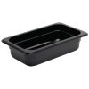 Vogue Polycarbonate 1/4 Gastronorm Container 65mm Black (U466)